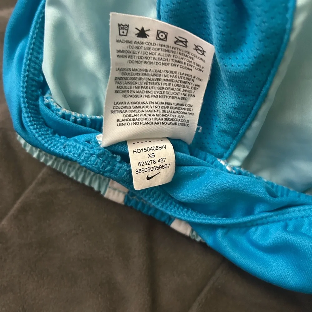 Nike 2 pair of Shorts, Dri-fit, teal, small and light blue, Xsmall - Picture 11 of 12